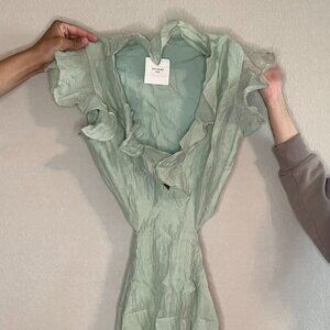 Altar'd State green ruffle dress